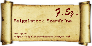 Feigelstock Szeréna névjegykártya